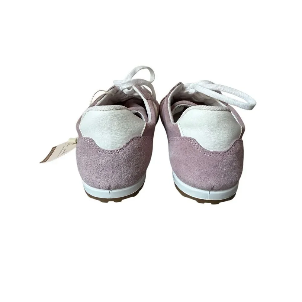 Mila Paoli Made In Italy Genuine Leather Upper Dusty Pink Sneakers Size 7.5